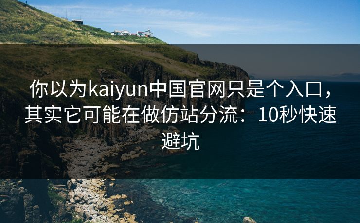 你以为kaiyun中国官网只是个入口，其实它可能在做仿站分流：10秒快速避坑